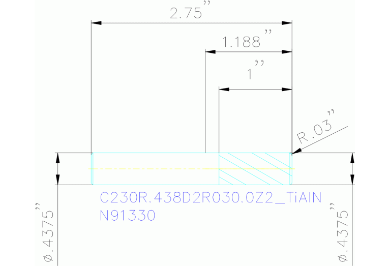 C230R.438D2R030.0Z2 TIALN