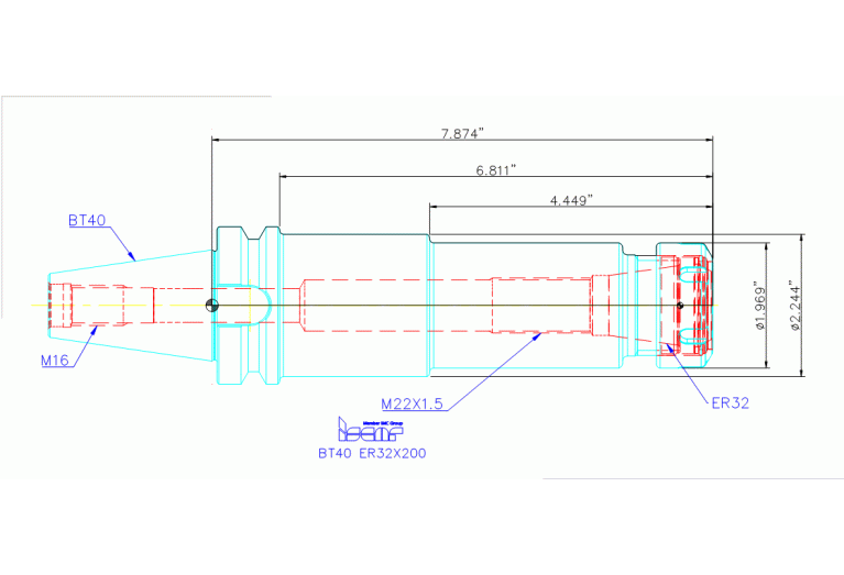 BT40 ER32X200