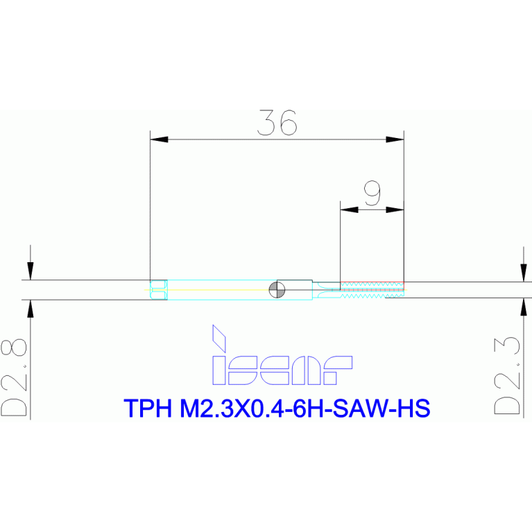 TPH M2.3X0.4-6H-SAW-HS