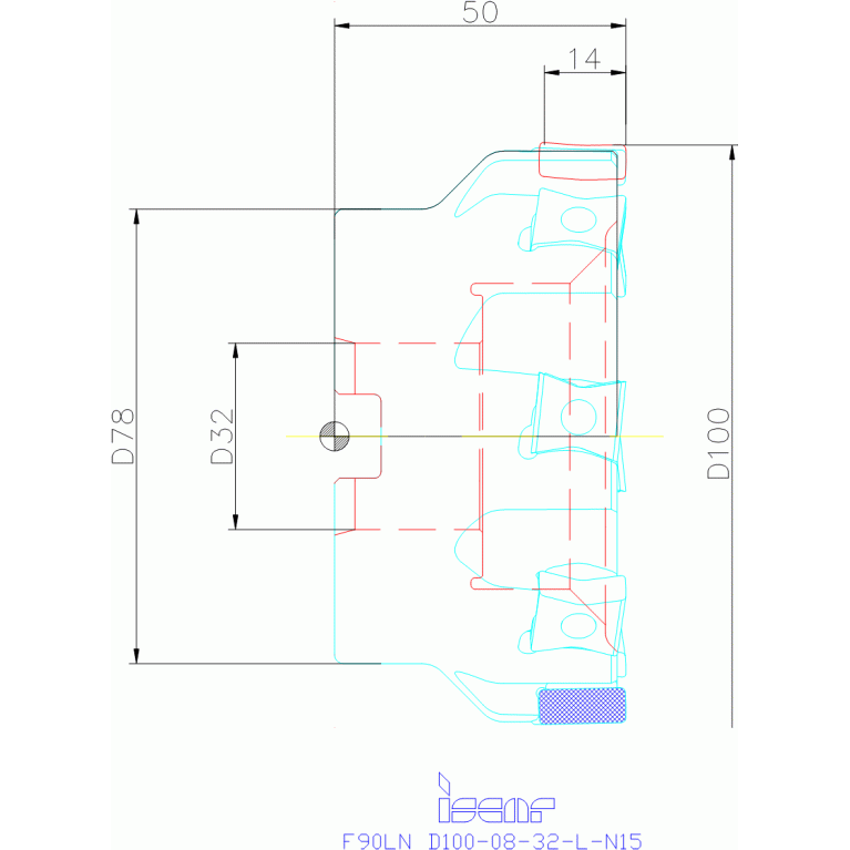 F90LN D100-08-32-L-N15