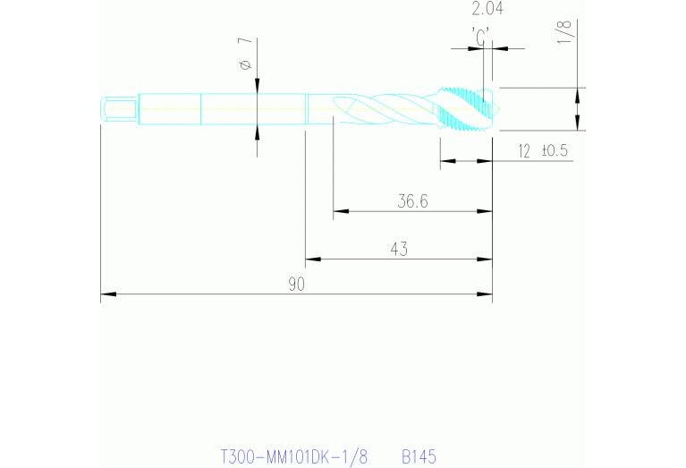 T300-MM101DK-1/8 B145