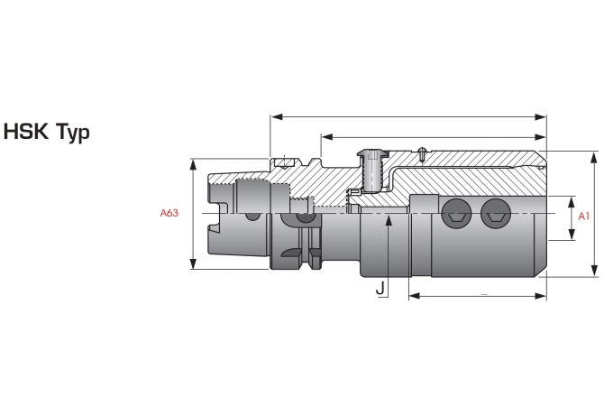 TUNGBORE HSK A 63 EM40