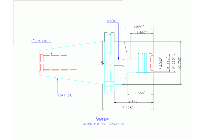 CAT50 HYDRO 1/2X3.228