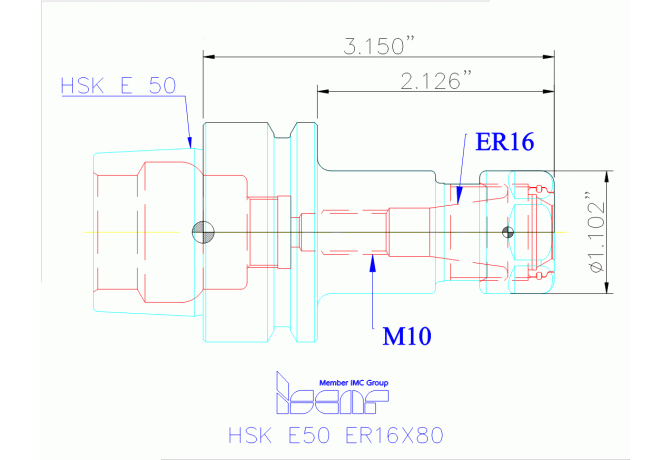 HSK E50 ER16X80
