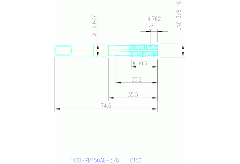 T400-XM150AE-3/8 C150