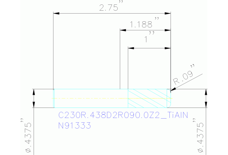C230R.438D2R090.0Z2 TIALN