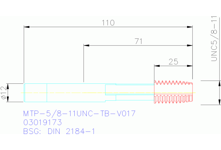 MTP-5/8-11UNC-TB-V017