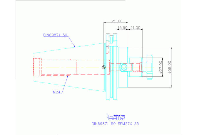 DIN69871 50 SEM27X 35