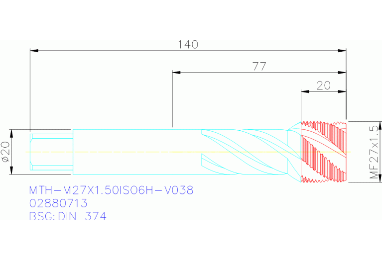 MTH-M27X1.50ISO6H-BC-V038