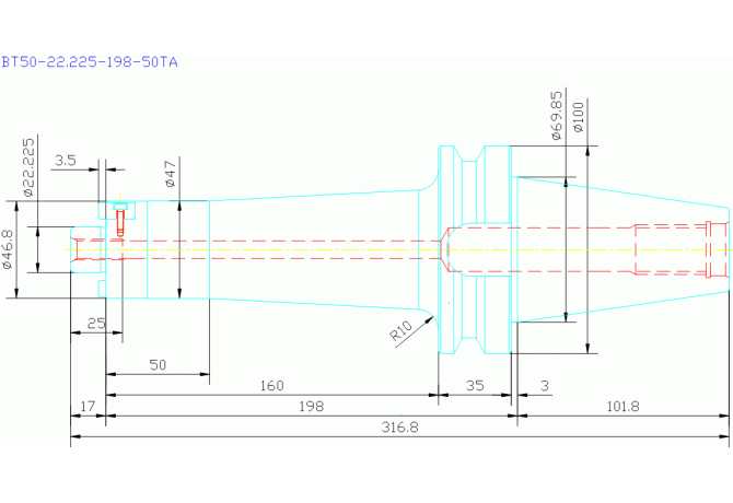 BT50-22.225-198-50TA