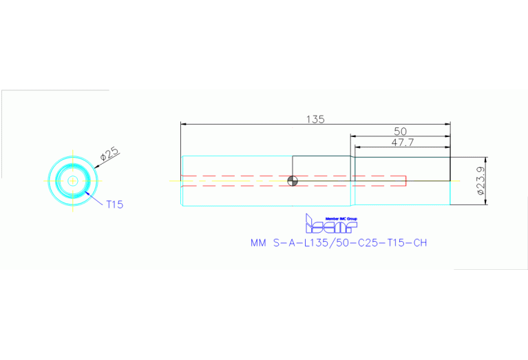 MM S-A-L135/50-C25-T15-CH