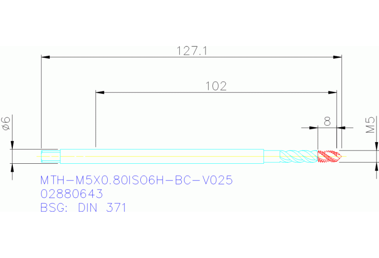 MTH-M5X0.80ISO6H-BC-V025