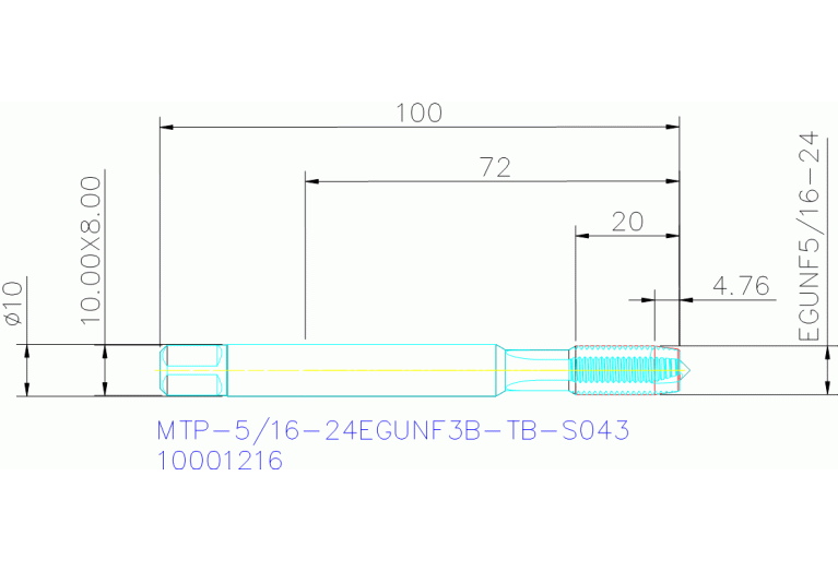 MTP-5/16-24EGUNF3B-TB-S043