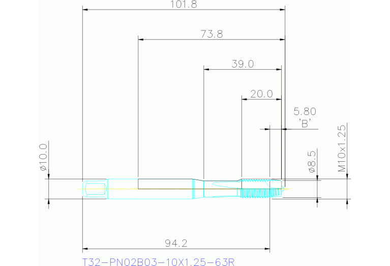 T32-PN02B03-10X1.25-63R