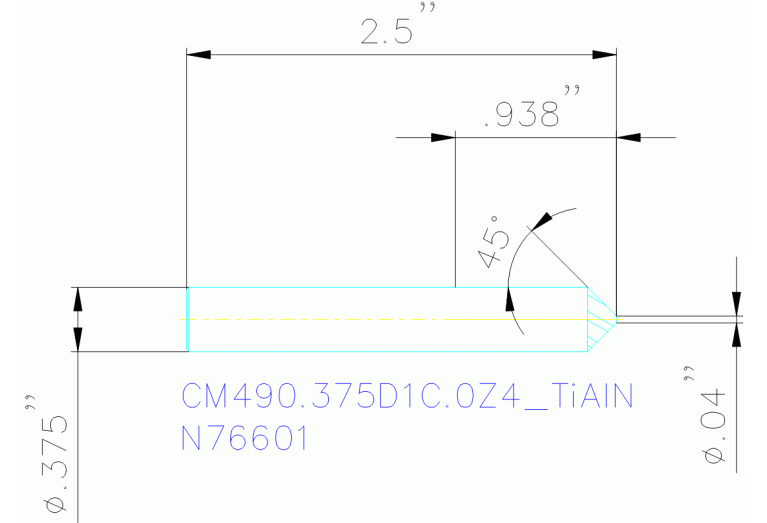 CM490.375D1C.0Z4 TIALN