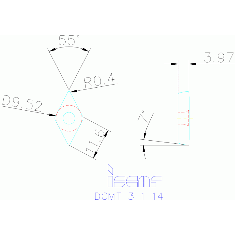 DCMT 11T304-14 IC20