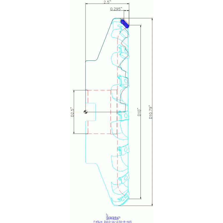 F45LN D10.0-16-2.50-R-N15