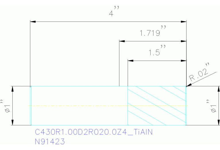 C430R1.00D2R020.0Z4 TIALN