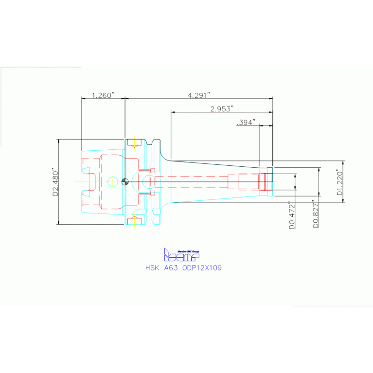 HSK A63 ODP12X109