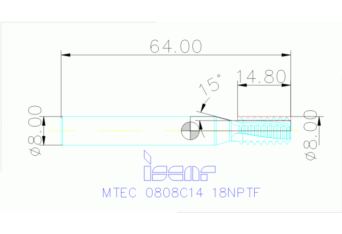 MTEC 0808C14 18NPTF IC908