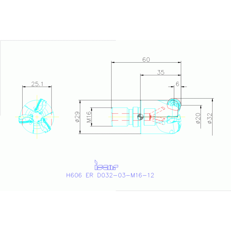 H606 ER D032-03-M16-12