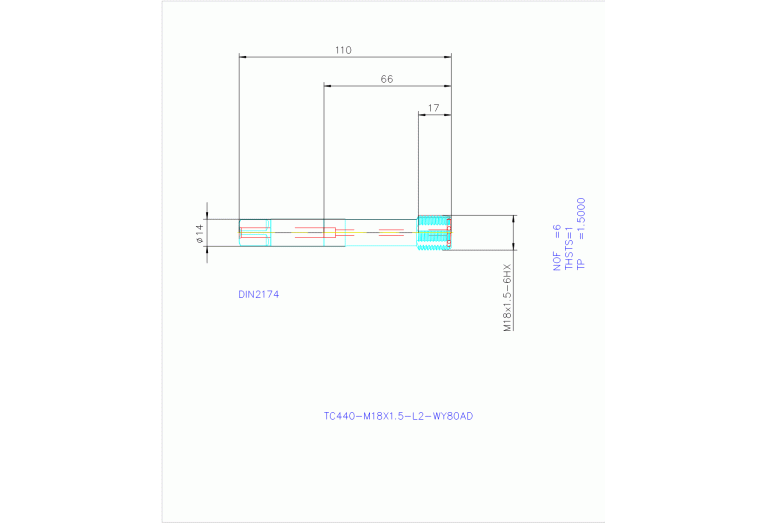 TC440-M18X1.5-L2-WY80AD