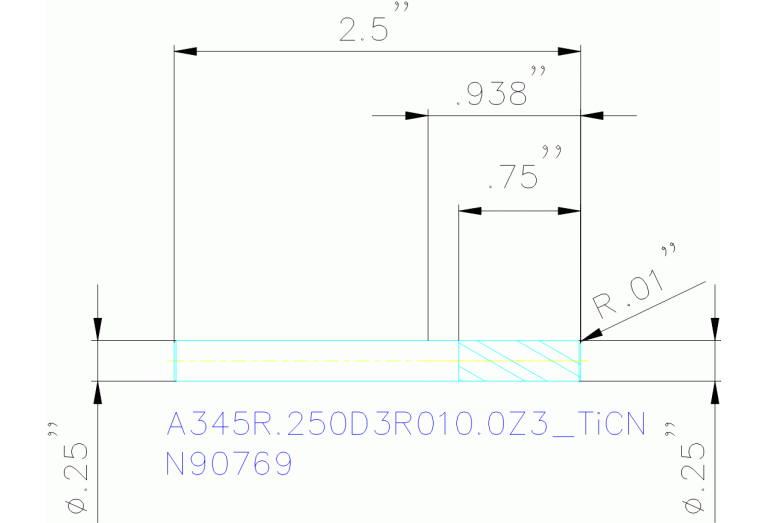 A345R.250D3R010.0Z3 TICN