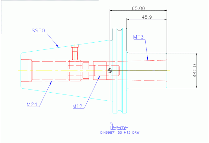 DIN69871 50 MT3 DRW