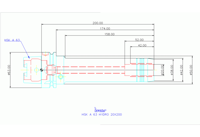 HSK A63 HYDRO 20X200