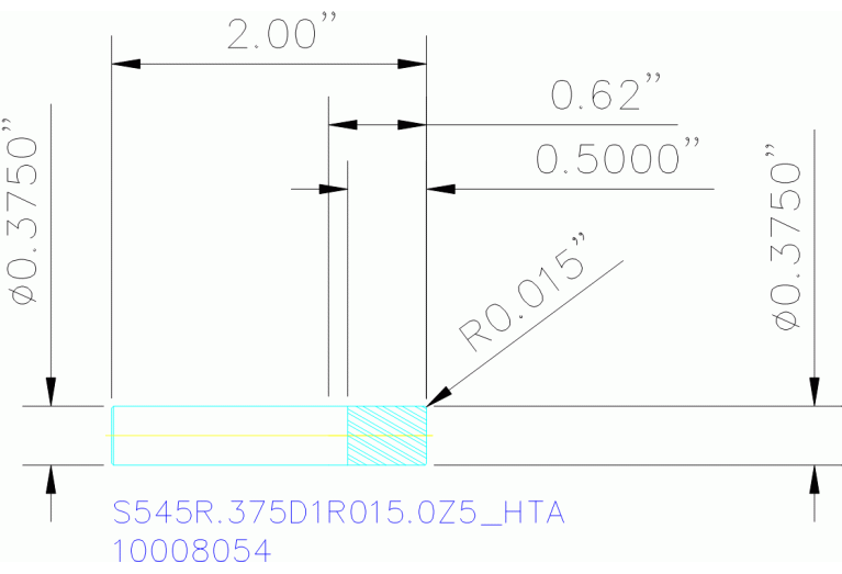 S545R.375D1R015.0Z5 HTA