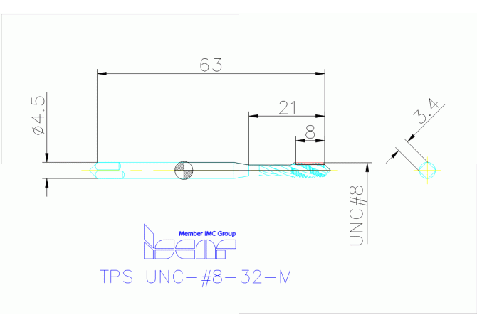 TPS UNC-#8-32-M HE