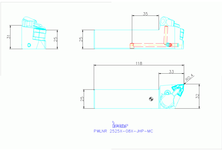 PWLNR 2525X-08X-JHP-MC