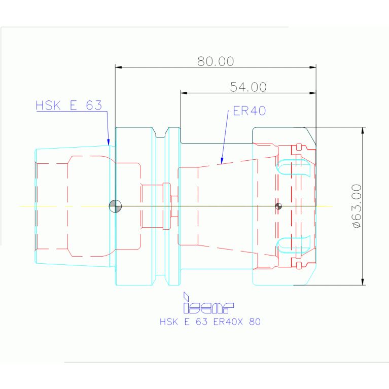 HSK E 63 ER40X 80