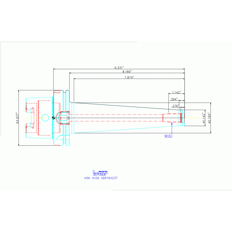 HSK A100 ODP16X237