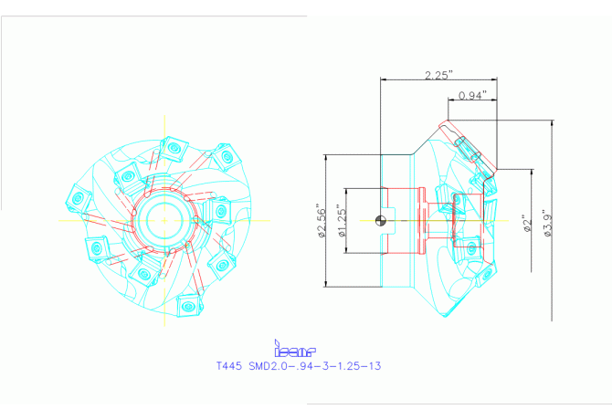 T445 SMD2.0-.94-3-1.25-13