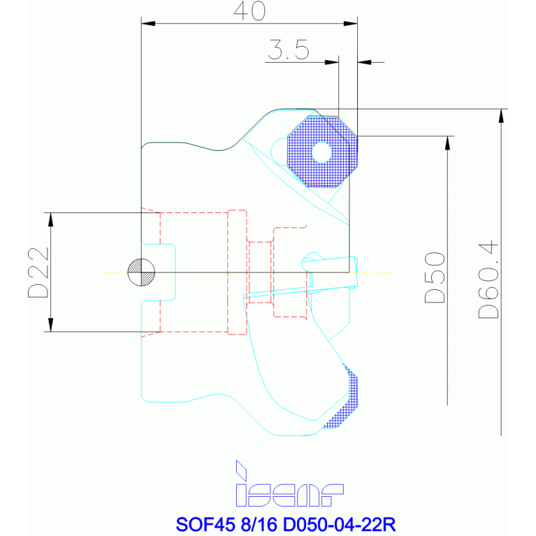 SOF45 8/16-D050-04-22R