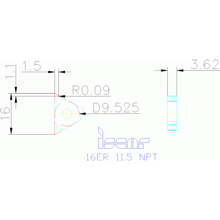 16ER 11.5 NPT IC250