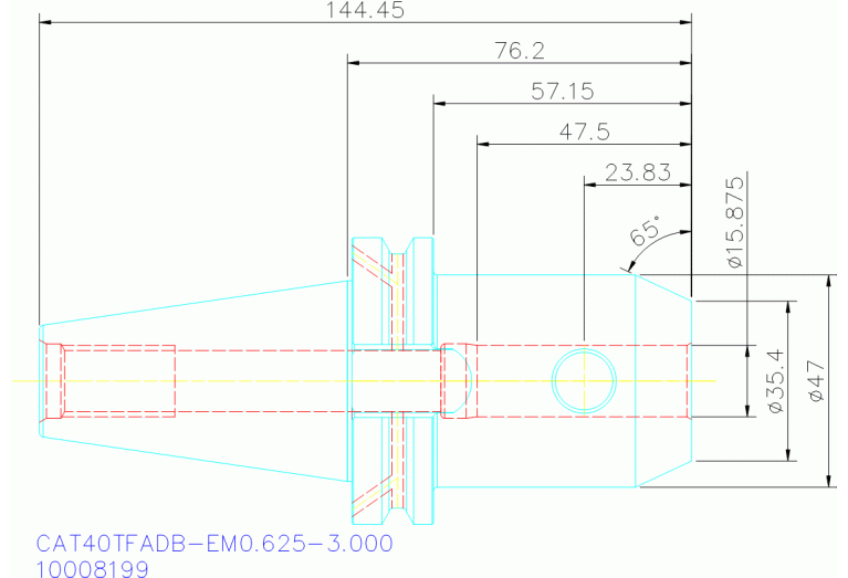 CAT40TFADB-EM0.625-3.000