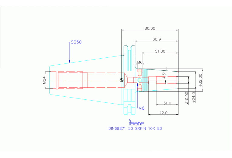 DIN69871 50 SRKIN 10X 80