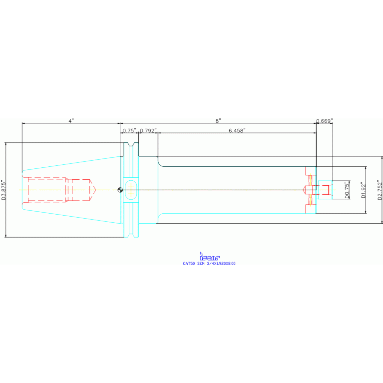 CAT50 SEM 3/4X1.920X8.00