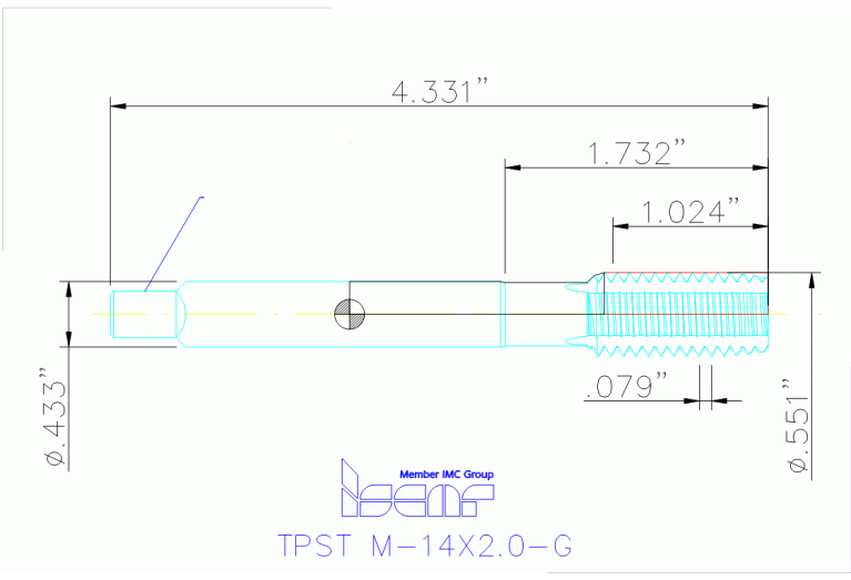 TPST M-14X2.0-G HENI