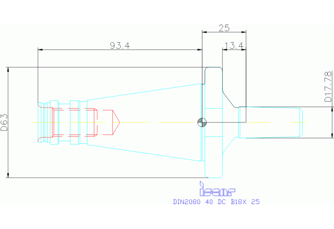 DIN2080 40 DC B18X 25