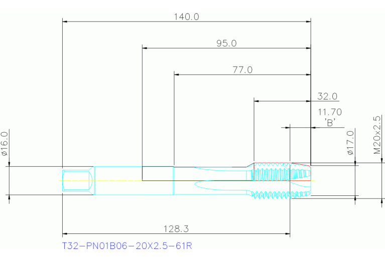 T32-PN01B06-20X2.5-61R