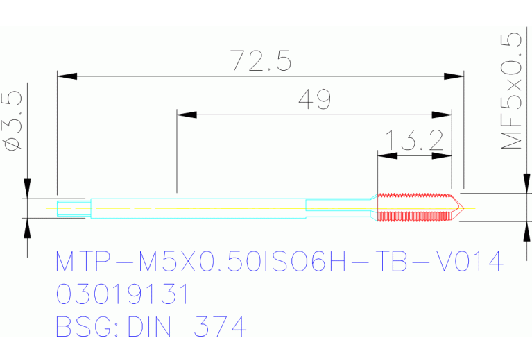 MTP-M5X0.50ISO6H-TB-V014