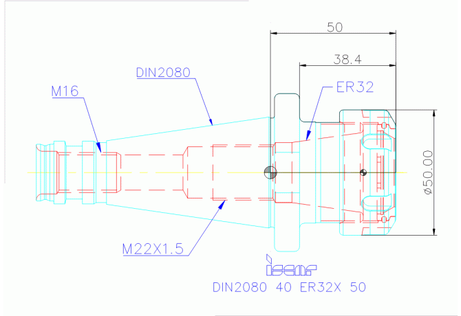 DIN2080 40 ER32X 50