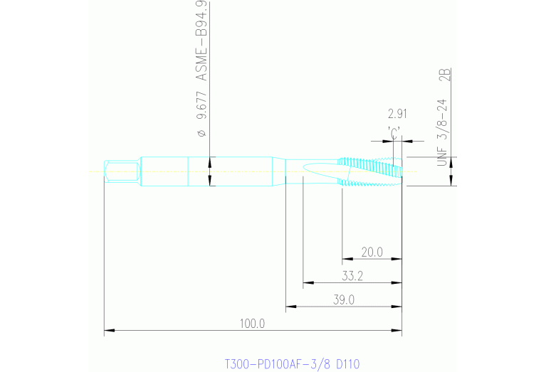 T300-PD100AF-3/8 D110