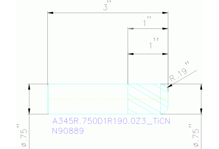 A345R.750D1R190.0Z3 TICN