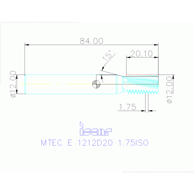 MTEC E 1212D20 1.75ISO IC908