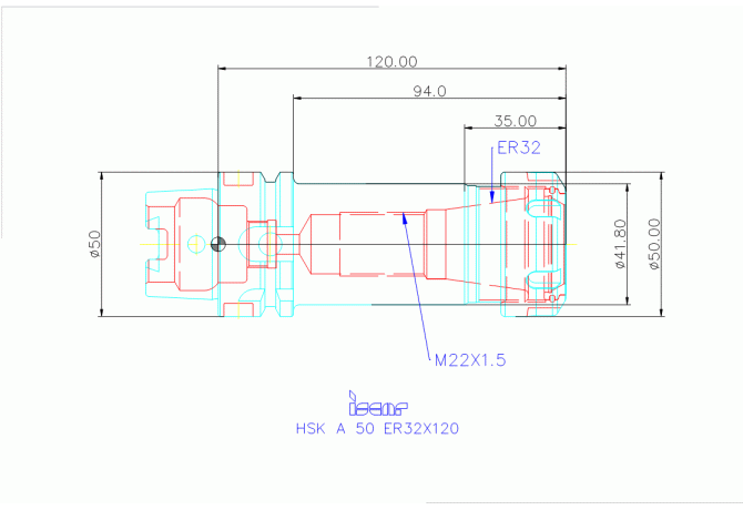 HSK A 50 ER32X120