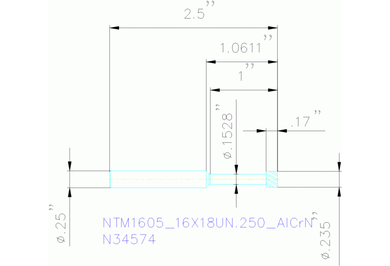 NTM1605/16X18UN.250 ALCRN